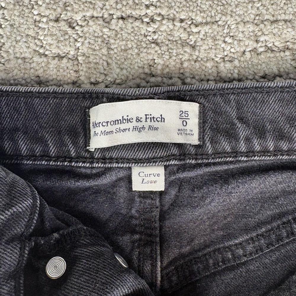 Abercrombie & Fitch The Mom Short High Rise Denim Shorts Curve Love Size 25/0 - Picture 3 of 8